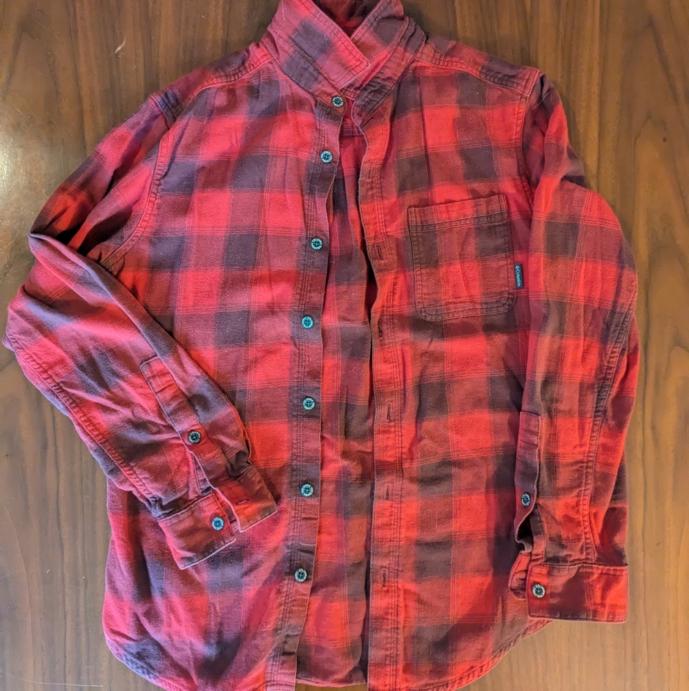 Red Plaid Columbia Button Up